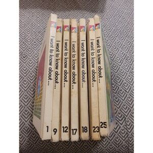 Vintage Lot Of 7 1955 Children's Encyclopedias "I Want To Know About..." Books